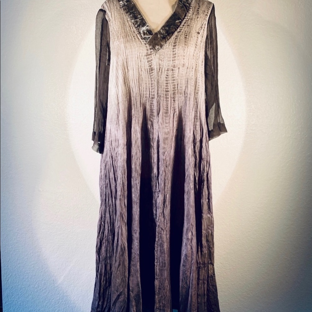 Viviana Uchitel Forest Moon Silk Dress NWT